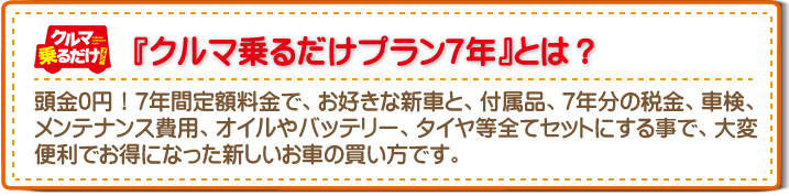 クルマ乗るだけプランとは？