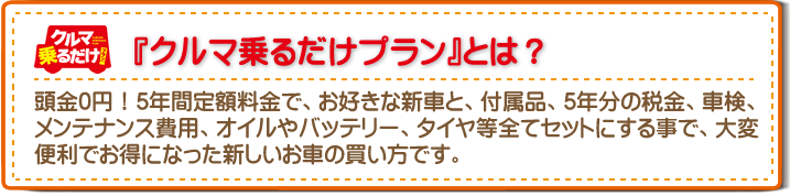 クルマ乗るだけプランとは？