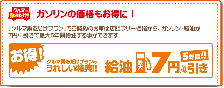 ガソリンの価格もお得に！